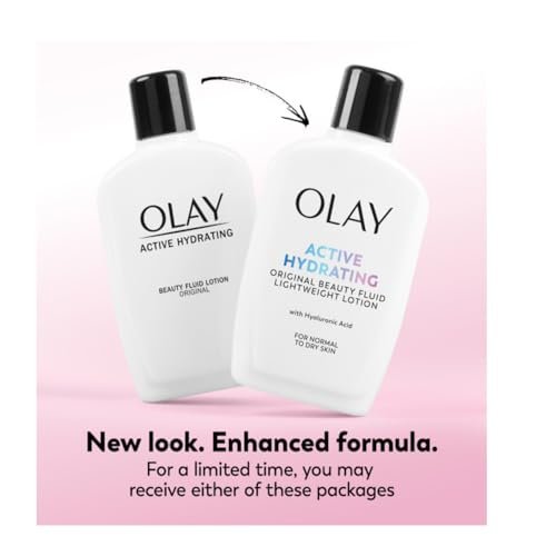 OLAY Active Hydrating Beauty Fluid Original 6 oz - Lightweight Facial Moisturizer for All Skin Types - görsel 4
