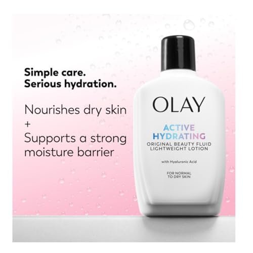 OLAY Active Hydrating Beauty Fluid Original 6 oz - Lightweight Facial Moisturizer for All Skin Types - görsel 6