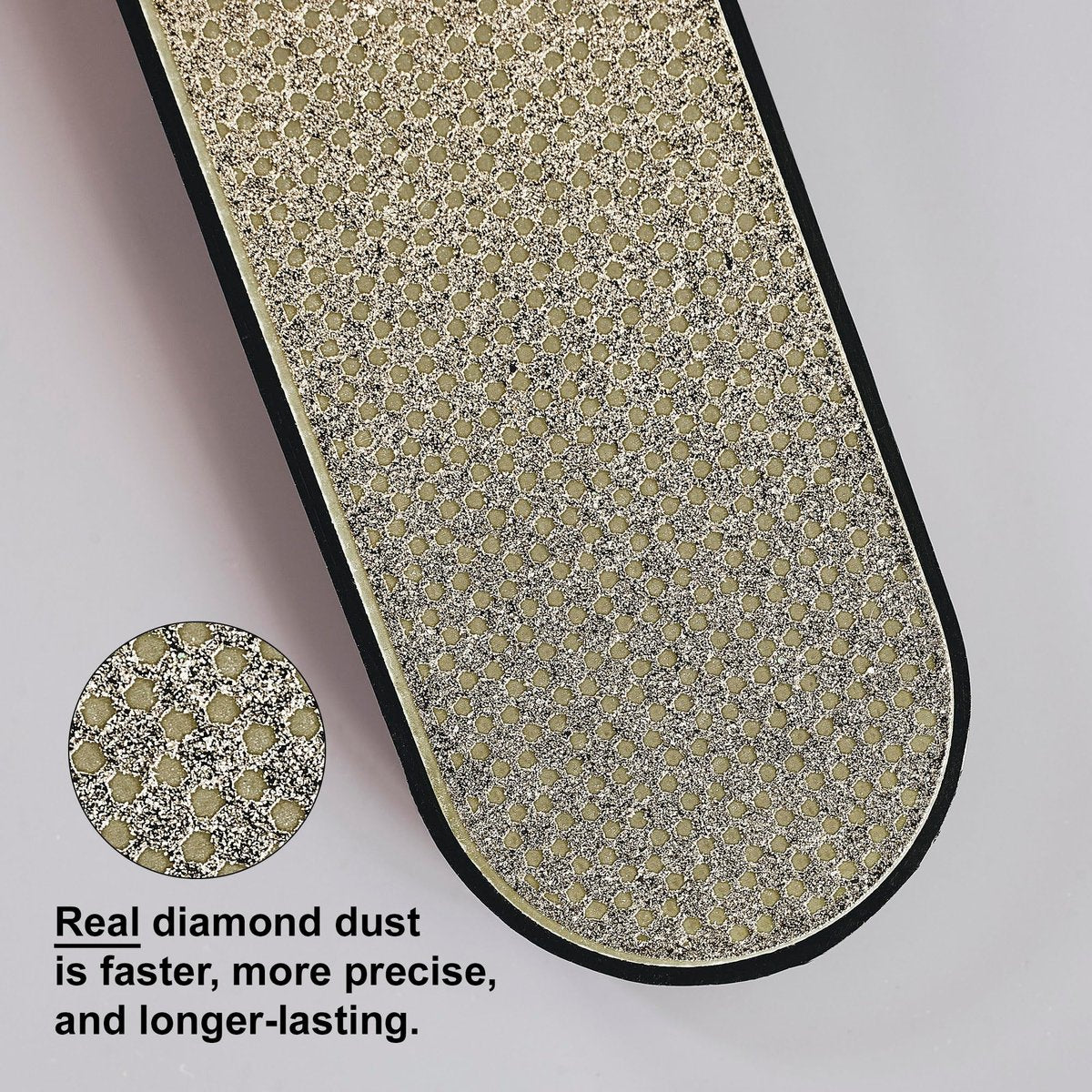 Caswell-Massey Diamond Dust Nail File - Professional Washable Nail Buffer, Polished Steel, Long-Lasting, 7 Inch Avelisse