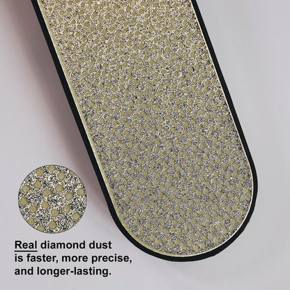 Caswell-Massey Diamond Dust Nail File - Professional Washable Nail Buffer, Polished Steel, Long-Lasting, 7 Inch Avelisse