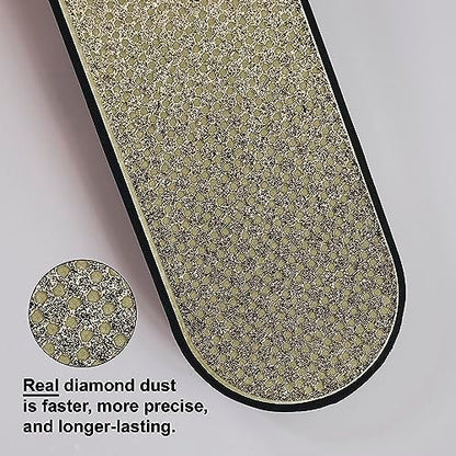 Caswell-Massey Diamond Dust Nail File - Professional Washable Nail Buffer, Polished Steel, Long-Lasting, 7 Inch Avelisse
