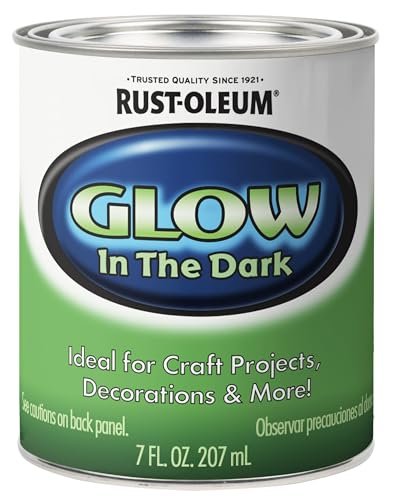 Rust-Oleum Glow in The Dark Brush On Paint, Half Pint – Green, 7 Fl Oz