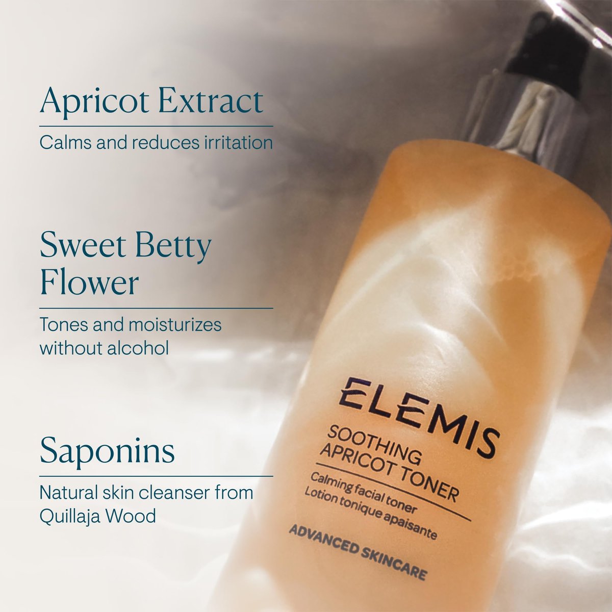 ELEMIS Soothing Apricot Toner 200ml – Alcohol-Free Facial Toner for Calming, Refreshing & Balancing Skin Avelisse
