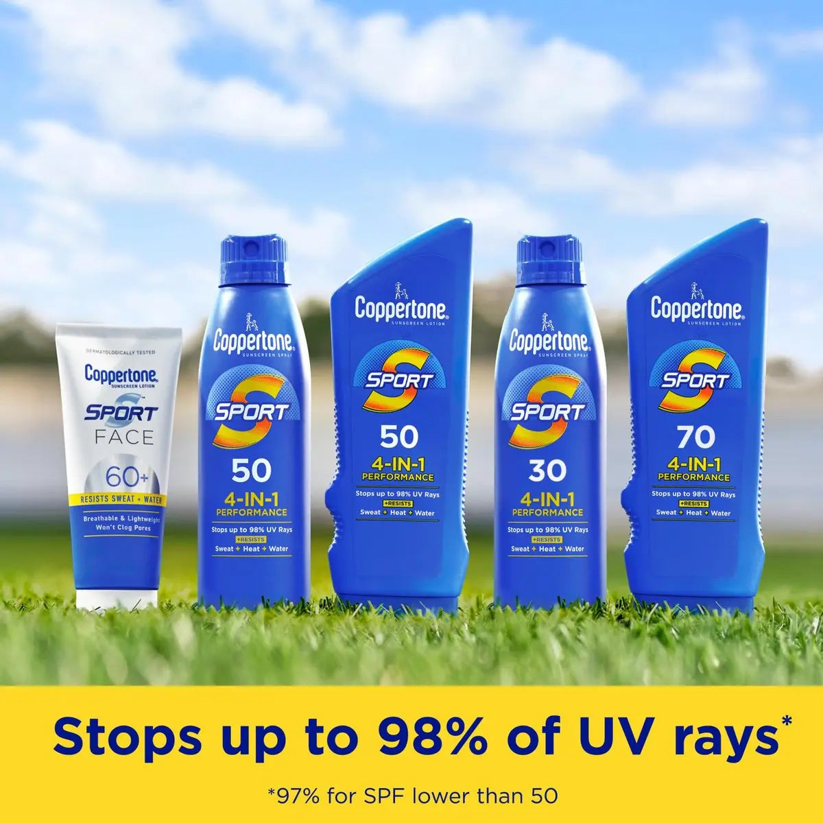 Coppertone Sport Sunscreen Spray SPF 30, 5.5 oz - Water Resistant Body Sunscreen Avelisse