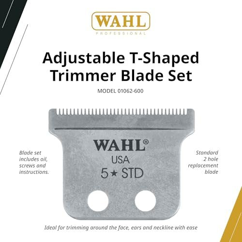 Wahl Professional Adjustable T-Shaped Trimmer Blade – Precision Replacement Blade for Detailer and Hero Trimmers Avelisse