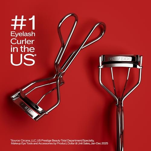 Shiseido Eyelash Curler – Precision Crimp & Curl for Perfect Eye-Framing Lashes, Gentle & Safe with Replacement Pad Avelisse