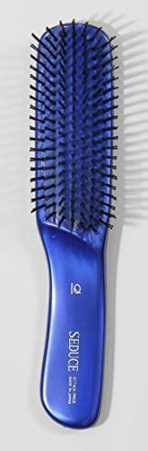 IKEMOTO Seduce Hair Care Brush (L) - Black Nylon Bristle Brush for Smooth, Shiny Hair
