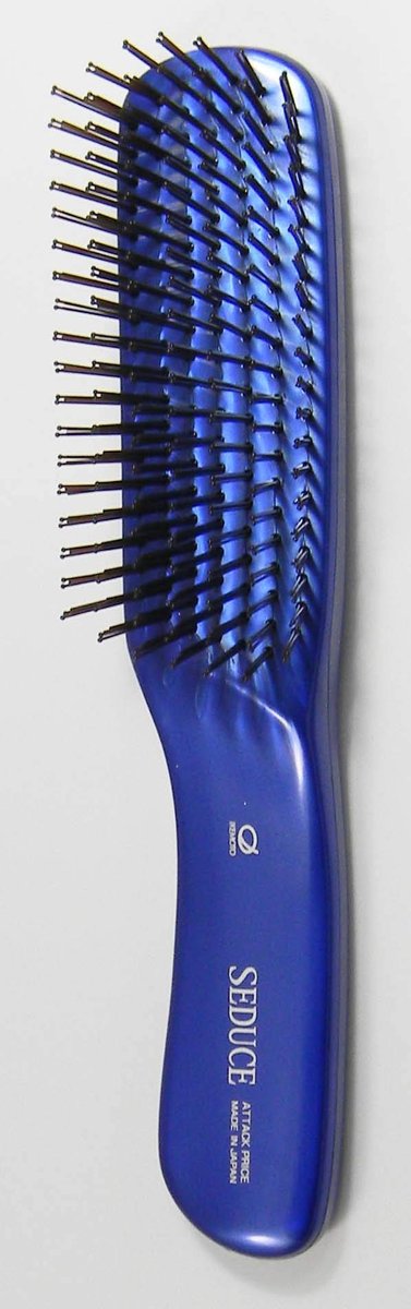 IKEMOTO Seduce Hair Care Brush (L) - Black Nylon Bristle Brush for Smooth, Shiny Hair - görsel 5