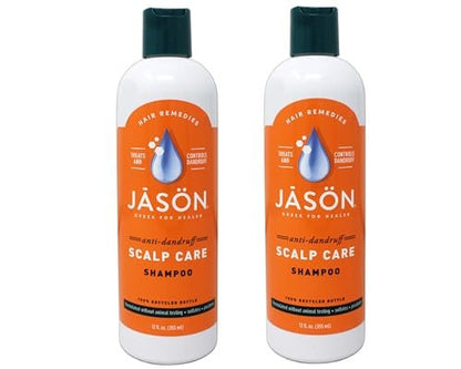 JASON Dandruff Relief Treatment Shampoo, 12 oz (Pack of 2) - Natural Anti-Dandruff Shampoo with Salicylic Acid & Sulfur Avelisse