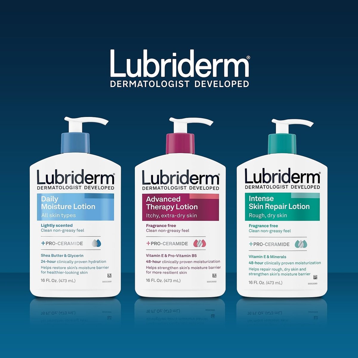 Lubriderm Daily Moisture Unscented Body Lotion for Normal to Dry Skin, 16 fl oz | Fragrance-Free with Vitamin B5 - görsel 16
