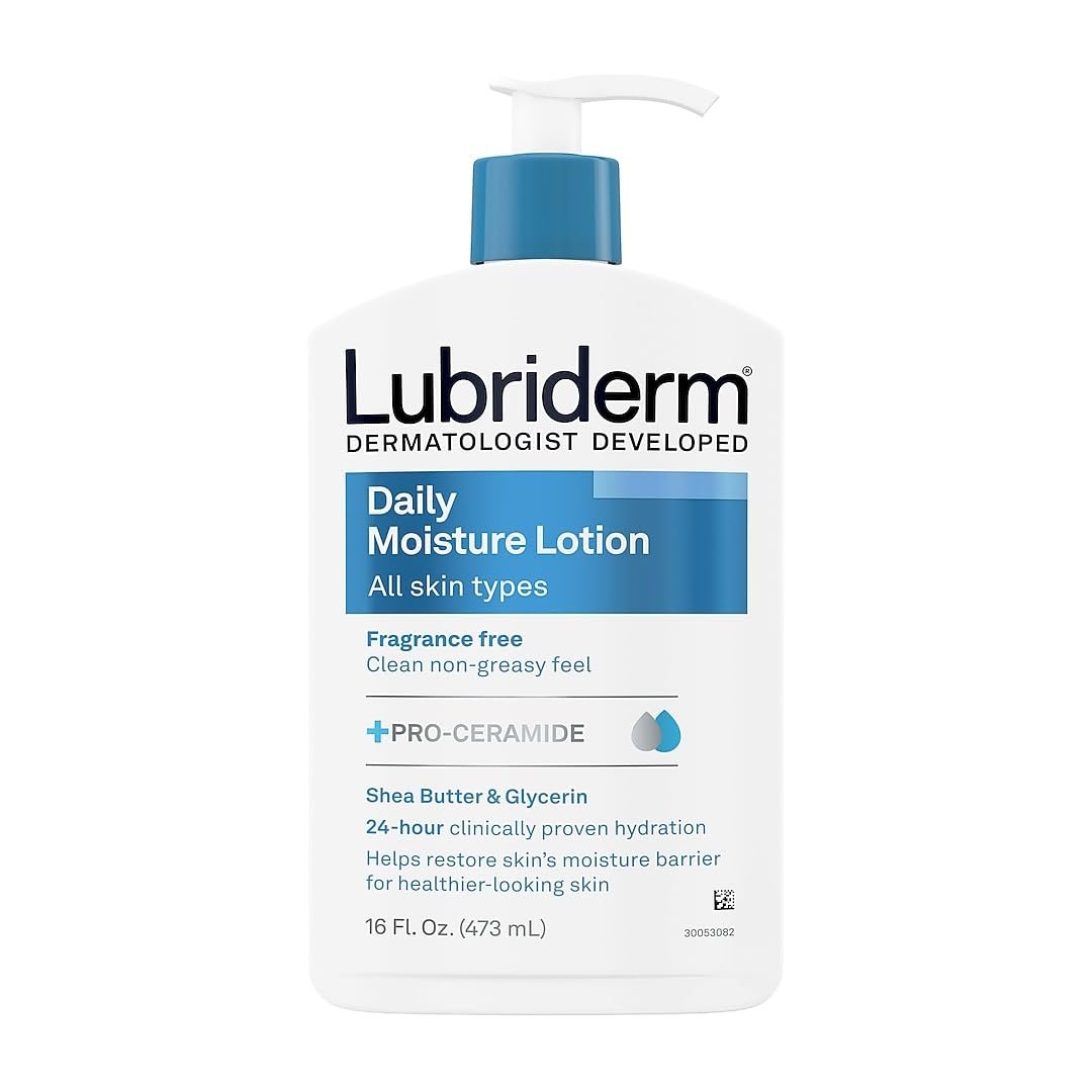 Lubriderm Daily Moisture Unscented Body Lotion for Normal to Dry Skin, 16 fl oz | Fragrance-Free with Vitamin B5 - görsel 4