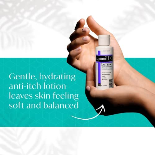 Aquanil HC Lotion - Calming Anti-Itch Body Lotion for All Skin Types, Fragrance-Free, 4 oz Avelisse
