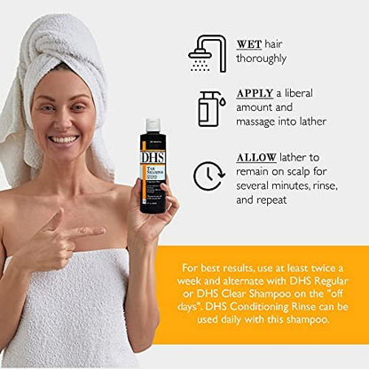 DHS Tar Shampoo – 8 fl oz | Therapeutic Dandruff & Psoriasis Relief Avelisse