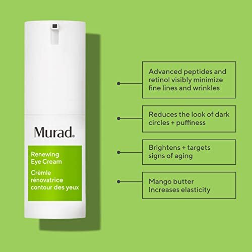 Murad Renewing Eye Cream – Retinol & Peptide Formula with Mango Butter for Firming, Dark Circles, Wrinkles – 0.5 Fl Oz Avelisse