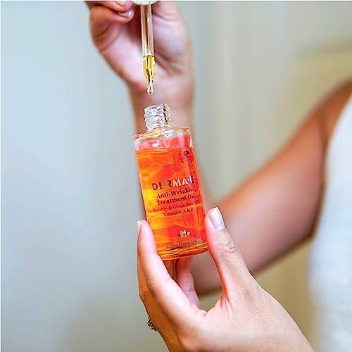 DERMA E Anti-Wrinkle Treatment Oil – Fragrance-Free Anti-Aging Face Oil with Vitamin A & E for Youthful, Vibrant Skin, 2 oz Avelisse