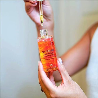 DERMA E Anti-Wrinkle Treatment Oil – Fragrance-Free Anti-Aging Face Oil with Vitamin A & E for Youthful, Vibrant Skin, 2 oz Avelisse