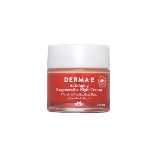 Derma E Anti-Aging Regenerative Night Cream – Firming Astaxanthin Moisturizer for Face, Lightweight Overnight Anti-Wrinkle Cream with Jojoba Oil and Vitamin E, 2 oz Avelisse