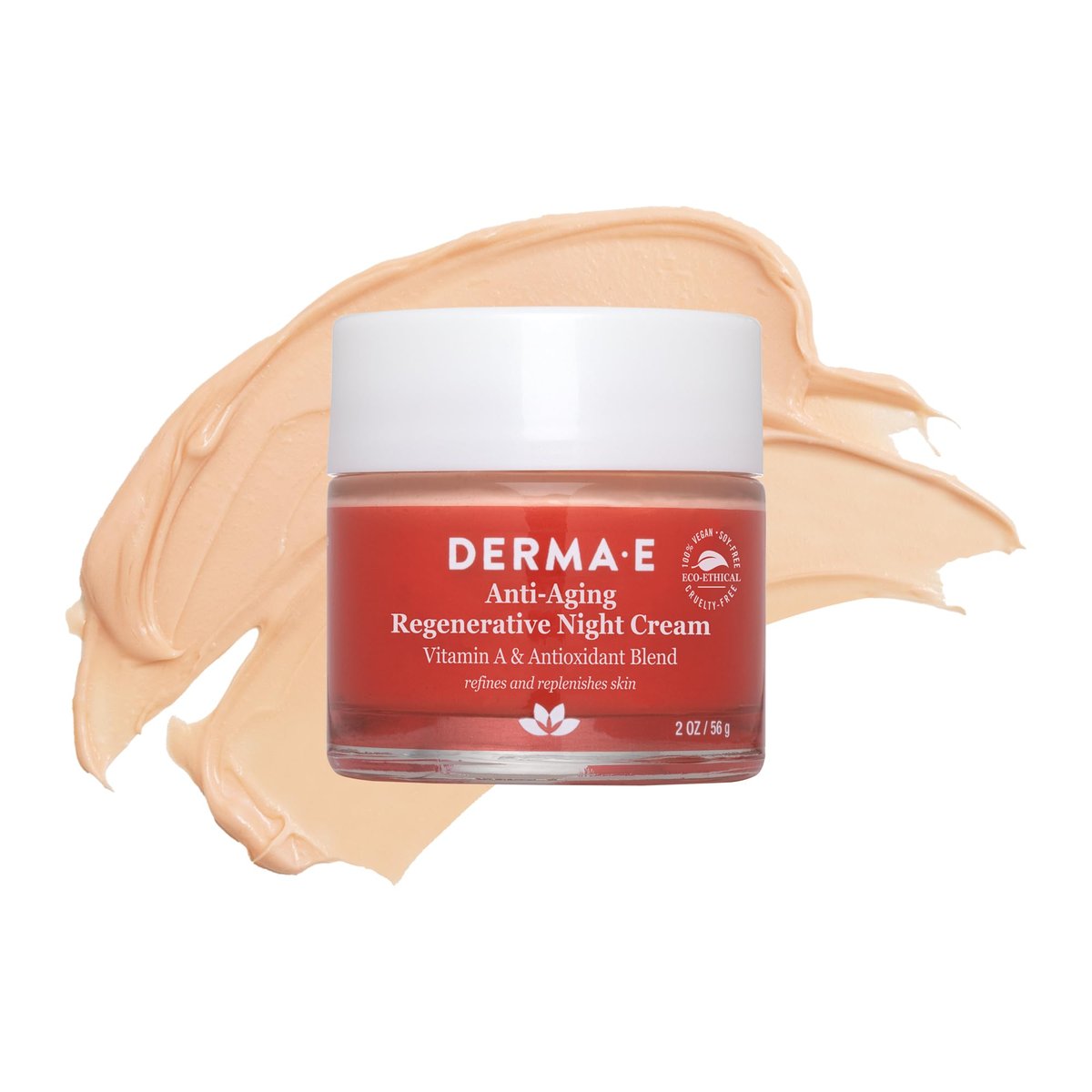 Derma E Anti-Aging Regenerative Night Cream – Firming Astaxanthin Moisturizer for Face, Lightweight Overnight Anti-Wrinkle Cream with Jojoba Oil and Vitamin E, 2 oz Avelisse