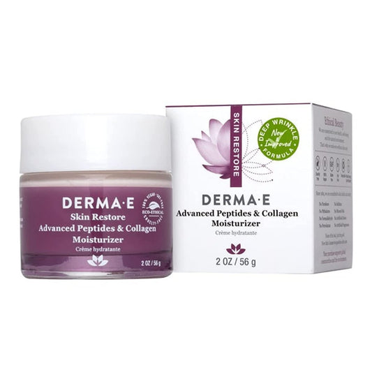 Derma E Advanced Peptides and Collagen Moisturizer – Double Action Face Cream with Peptide Complex – Intense Natural Collagen Moisture Day and Night Cream for Women, 2 oz Avelisse
