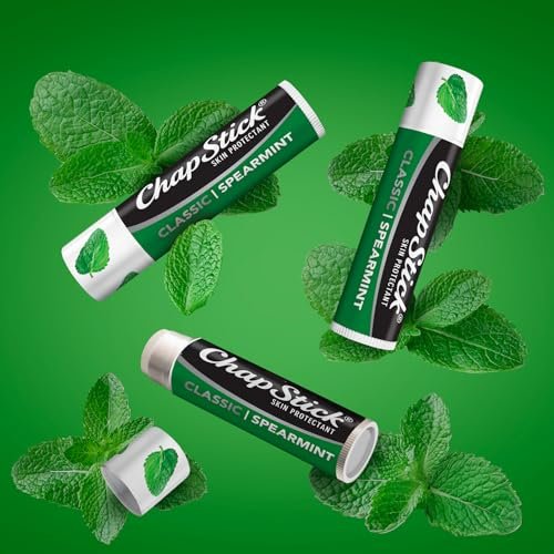 ChapStick Classic Spearmint Lip Balm, 12-Pack – Cool & Refreshing Moisturizer for Dry Lips, 0.15 Oz Each Avelisse