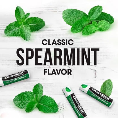 ChapStick Classic Spearmint Lip Balm, 12-Pack – Cool & Refreshing Moisturizer for Dry Lips, 0.15 Oz Each Avelisse