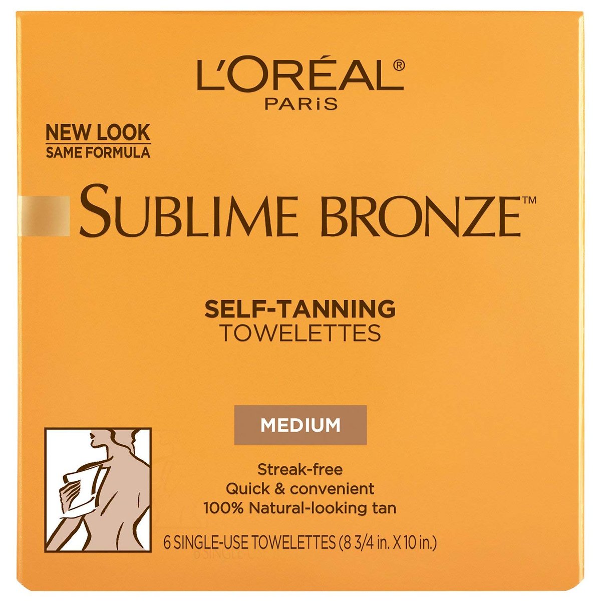 L'Oréal Paris Sublime Bronze Self-Tanning Towelettes for Body, Medium (3 Pack) Avelisse