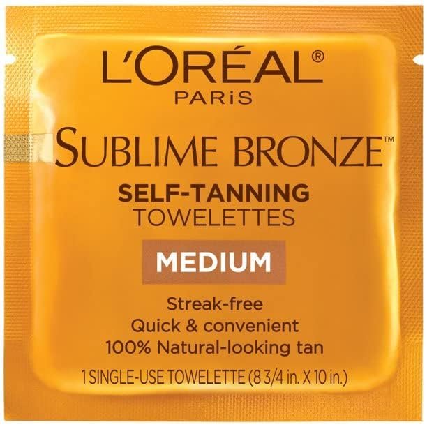 L'Oréal Paris Sublime Bronze Self-Tanning Towelettes for Body, Medium (3 Pack) Avelisse