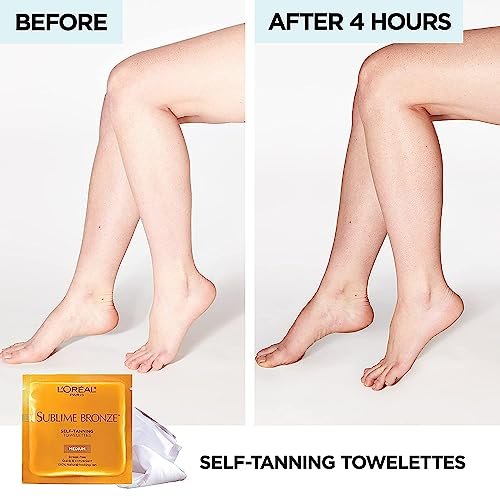 L'Oréal Paris Sublime Bronze Self-Tanning Towelettes for Body, Medium (3 Pack) Avelisse