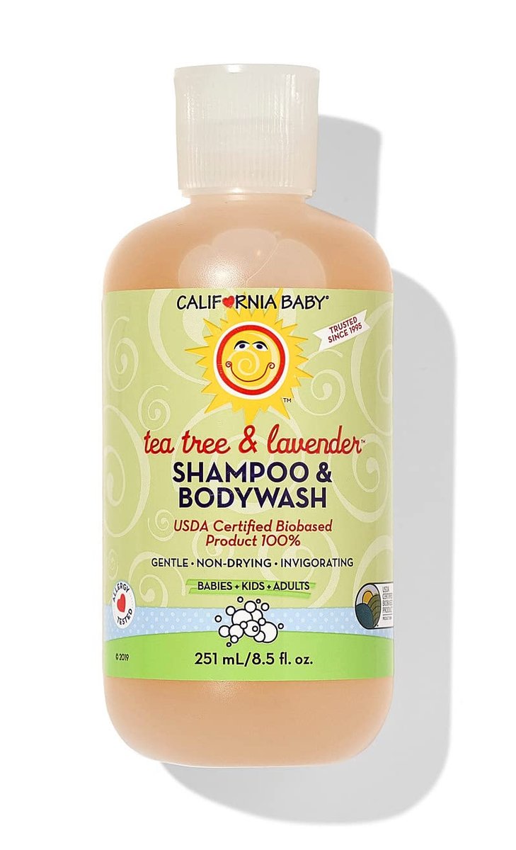California Baby Tea Tree & Lavender Baby Wash + Shampoo – 100% Plant-Based, Hypoallergenic for Sensitive Skin (8.5 oz) - görsel 2