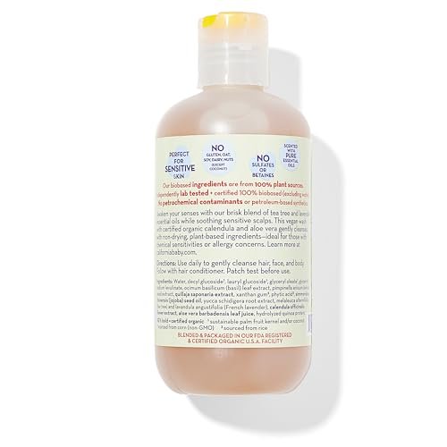 California Baby Tea Tree & Lavender Baby Wash + Shampoo – 100% Plant-Based, Hypoallergenic for Sensitive Skin (8.5 oz) - görsel 3