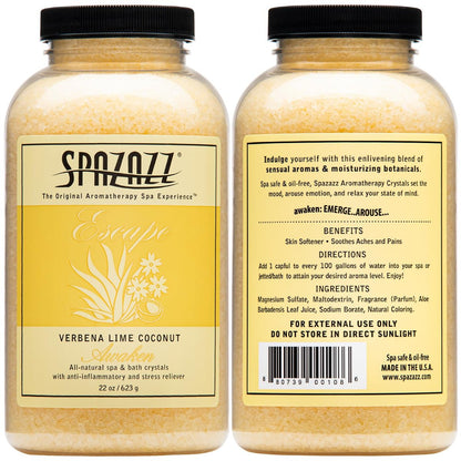 Spazazz Lime Coconut Bath Crystals – 22 oz Spa-Quality Bath Salts for Relaxation & Muscle Relief Avelisse