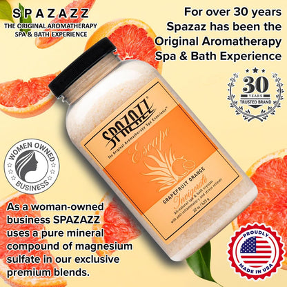 Spazazz 7380C Spa and Bath Crystals, Grapefruit Orange - 22 oz