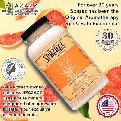 Spazazz 7380C Spa and Bath Crystals, Grapefruit Orange - 22 oz