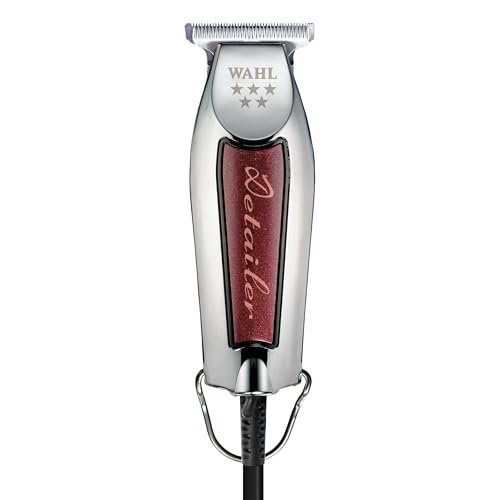 Wahl Professional Detailer Trimmer, Burgundy, Adjustable T-Blade, Corded Lightweight Rotary Motor, Includes 3 Guides and Accessories Avelisse