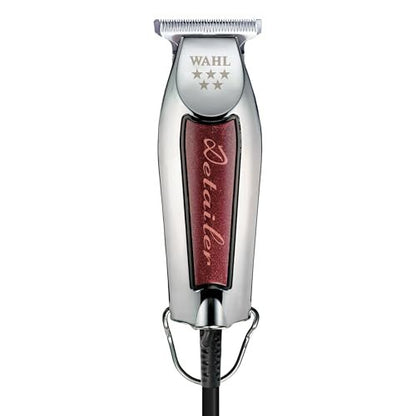 Wahl Professional Detailer Trimmer, Burgundy, Adjustable T-Blade, Corded Lightweight Rotary Motor, Includes 3 Guides and Accessories Avelisse