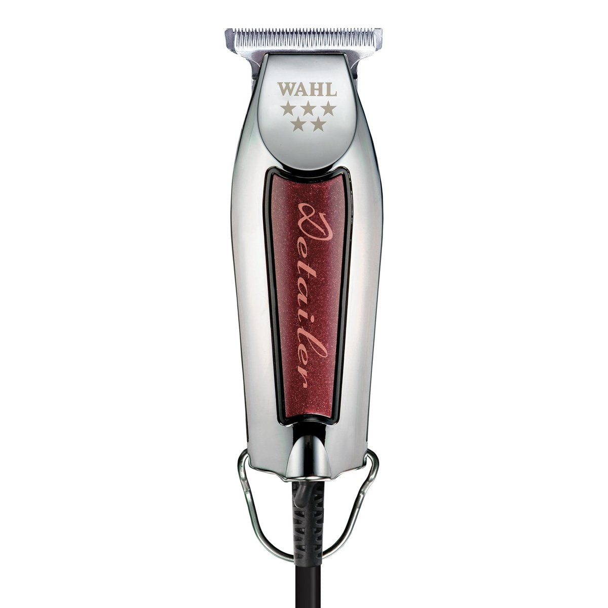 Wahl Professional Detailer Trimmer, Burgundy, Adjustable T-Blade, Corded Lightweight Rotary Motor, Includes 3 Guides and Accessories Avelisse