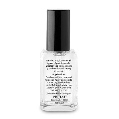 Prolana Nail Optimizer Extra Strong Strengthener Base Coat – Strengthens Weak & Damaged Nails, Prevents Peeling & Splitting, 0.5 oz Avelisse