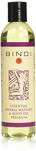 BINDI Premium Essential Herbal Massage and Body Oil – 8 fl oz Natural Moisturizing Oil for Relaxation and Skin Care
