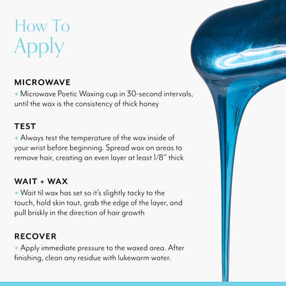 Bliss Poetic Waxing At Home Wax Kit - 5.3 Fl Oz - Microwavable Stripless Wax Hair Removal Kit - Fragrance Free - Safe for All Skin Types - 6 PC Set Avelisse