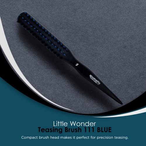 Spornette Little Wonder Small Teasing Brush – Boar & Tourmaline Nylon Bristles for Volume, Slick Backs & Back Brushing – Blue - görsel 4