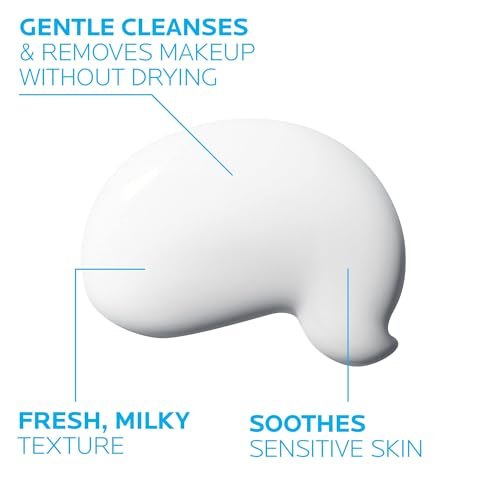La Roche-Posay Toleriane Dermo Facial Cleanser for Face & Eyes - Gentle Face Wash and Makeup Remover, Milky Texture, Fragrance Free, Preservative Free Avelisse