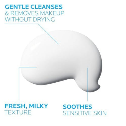 La Roche-Posay Toleriane Dermo Facial Cleanser for Face & Eyes - Gentle Face Wash and Makeup Remover, Milky Texture, Fragrance Free, Preservative Free Avelisse
