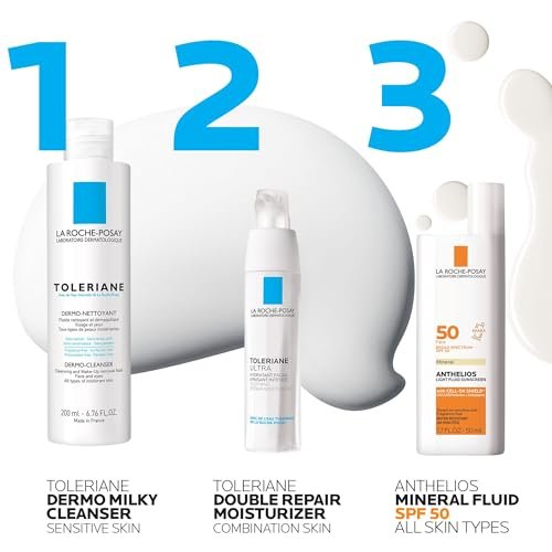La Roche-Posay Toleriane Dermo Facial Cleanser for Face & Eyes - Gentle Face Wash and Makeup Remover, Milky Texture, Fragrance Free, Preservative Free Avelisse