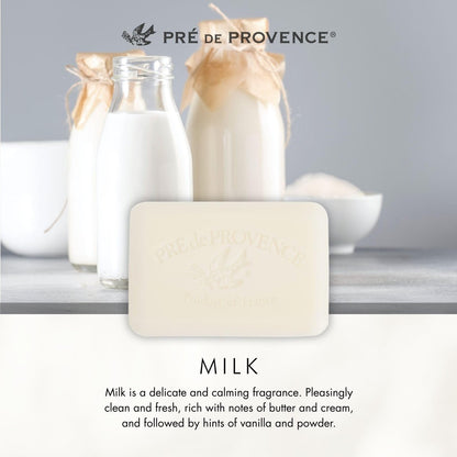 Pre de Provence Artisanal French Soap Bar Enriched with Shea Butter, Milk, 150g