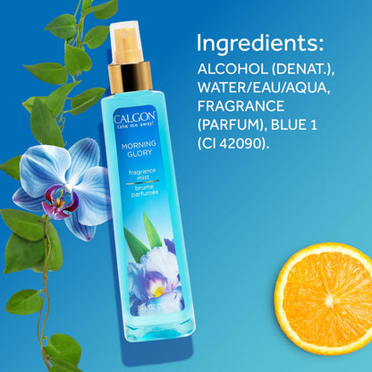 Calgon Morning Glory Fragrance Body Mist - 8 fl oz | Light & Floral Scent