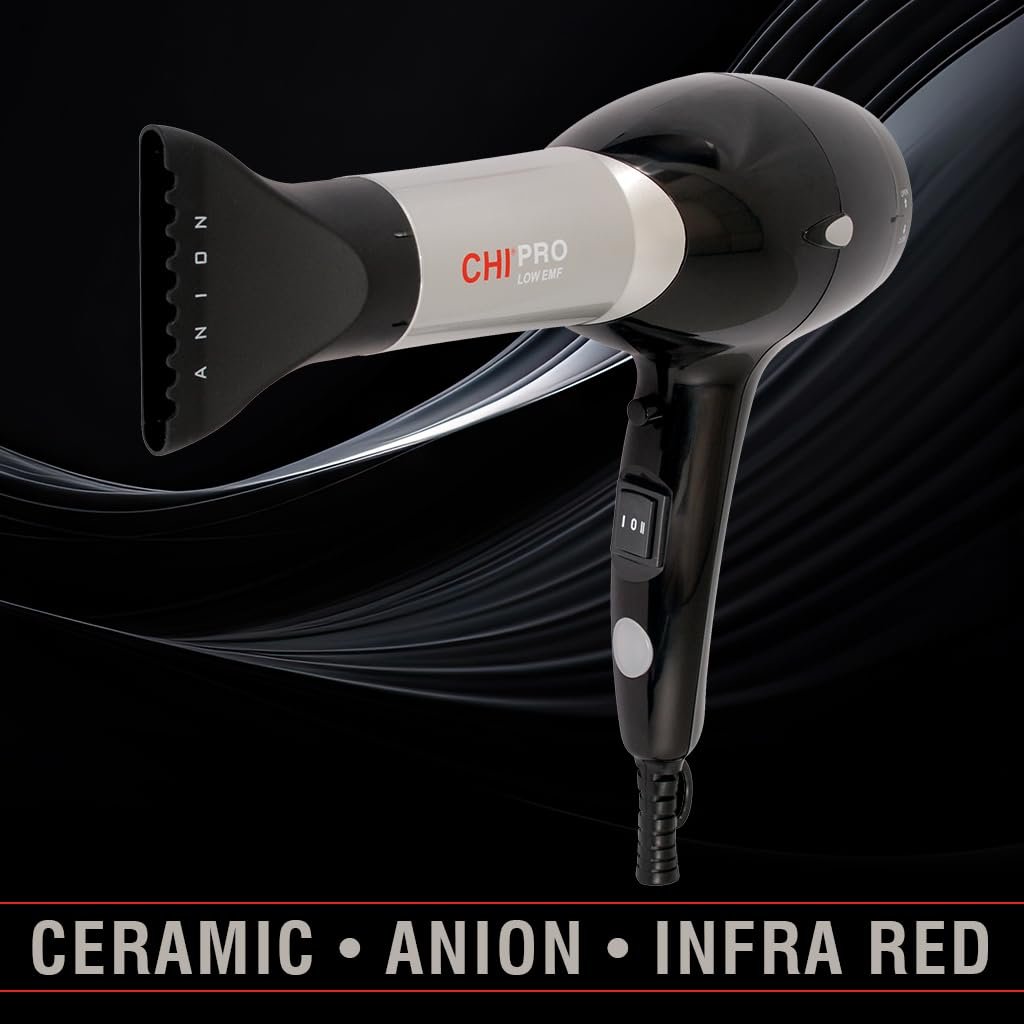 CHI Pro Hair Dryer: Ceramic Heater Reduces Frizz, Dries Hair Faster for Silky Shine Avelisse