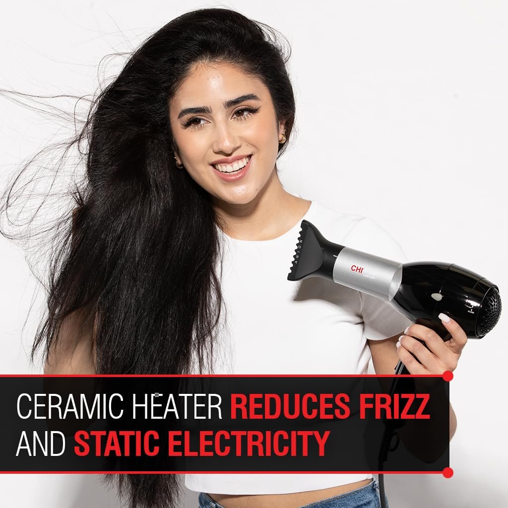 CHI Pro Hair Dryer: Ceramic Heater Reduces Frizz, Dries Hair Faster for Silky Shine Avelisse