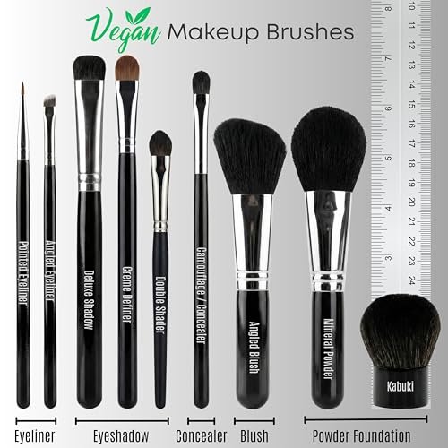Pointed Eyeliner Brush - Ultra Fine Premium Synthetic Vegan Bristles, Precision Gel Eye Liner Brush for Easy & Flawless Application, Cruelty Free by Mommy Makeup Avelisse