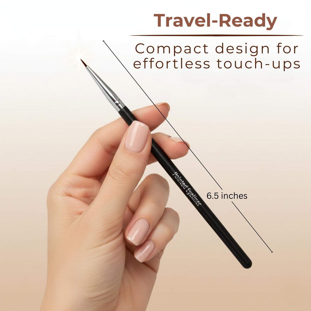 Pointed Eyeliner Brush - Ultra Fine Premium Synthetic Vegan Bristles, Precision Gel Eye Liner Brush for Easy & Flawless Application, Cruelty Free by Mommy Makeup Avelisse