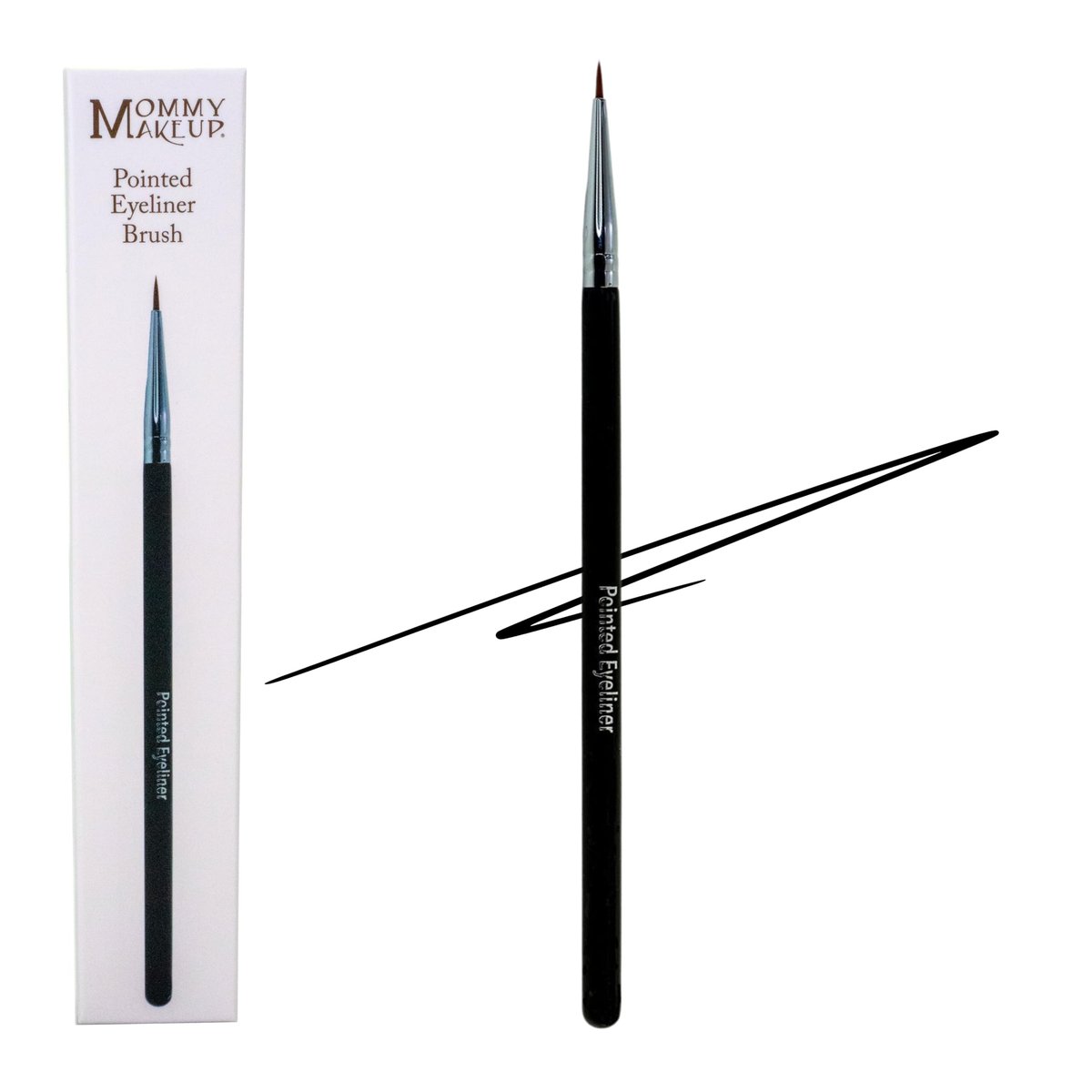 Pointed Eyeliner Brush - Ultra Fine Premium Synthetic Vegan Bristles, Precision Gel Eye Liner Brush for Easy & Flawless Application, Cruelty Free by Mommy Makeup Avelisse
